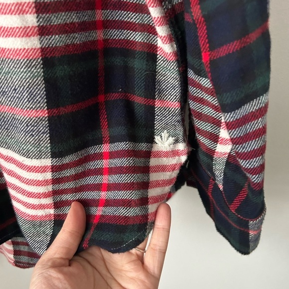 Roots Plaid Red, Blue, Black & Green Flannel - Picture 3 of 4